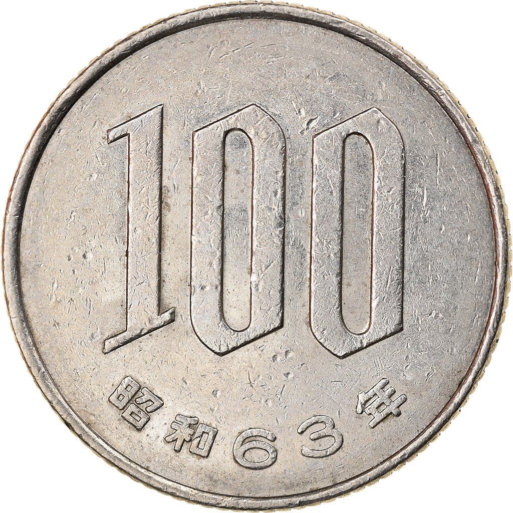 Japan | 100 Yen Coin | Cherry Blossoms | Y:82, Jnda:02-4, Schön:59 | 1967 - 1988