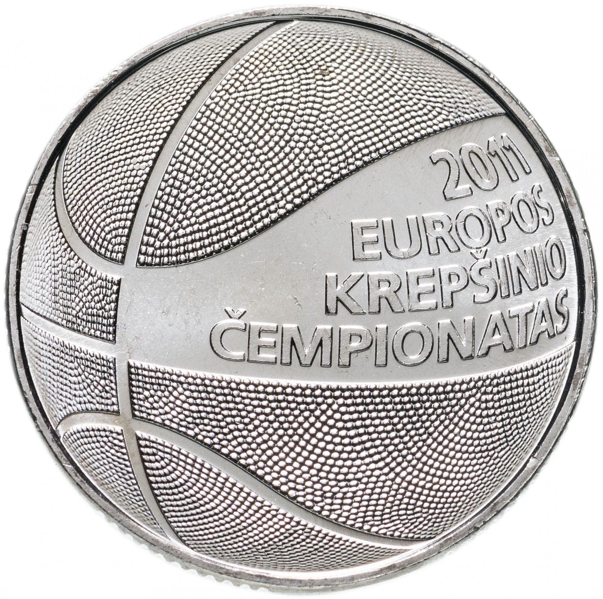 Lithuania | 1 Litas Coin | European Basketball Championship | KM:177 | 2011