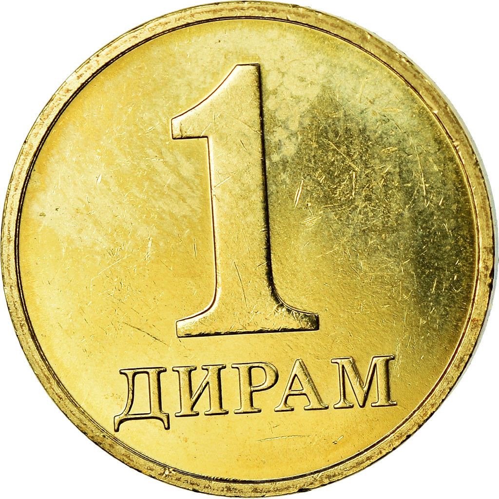 Tajikistan | 1 Diram Coin | Sunrise | Wheat | Cotton | Km:50 | 2019