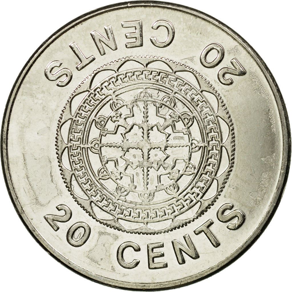 Solomon Islands | 20 Cents Coin | Elizabeth II | Malaita Pendant | Km:28 | 1987 - 2010