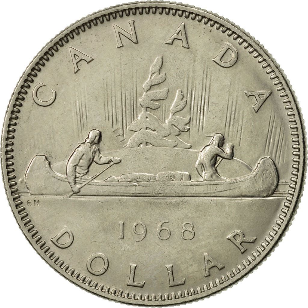 كندا | عملة 1 دولار | نيكل | الصورة الثانية | KM:76.1; 76.2 | 1968-1976