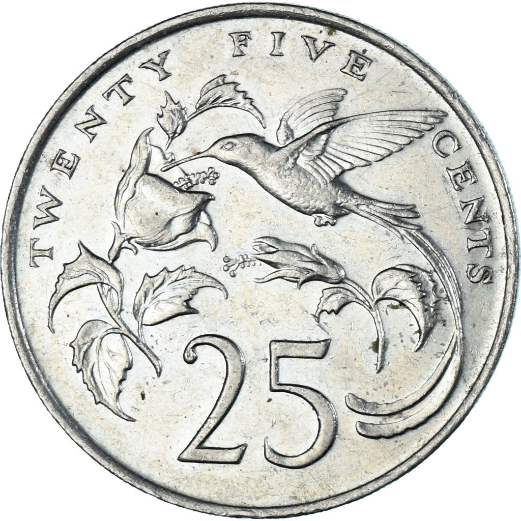 Jamaica | 25 Cents Coin | Streamertail | Km:49 | 1969 - 1990