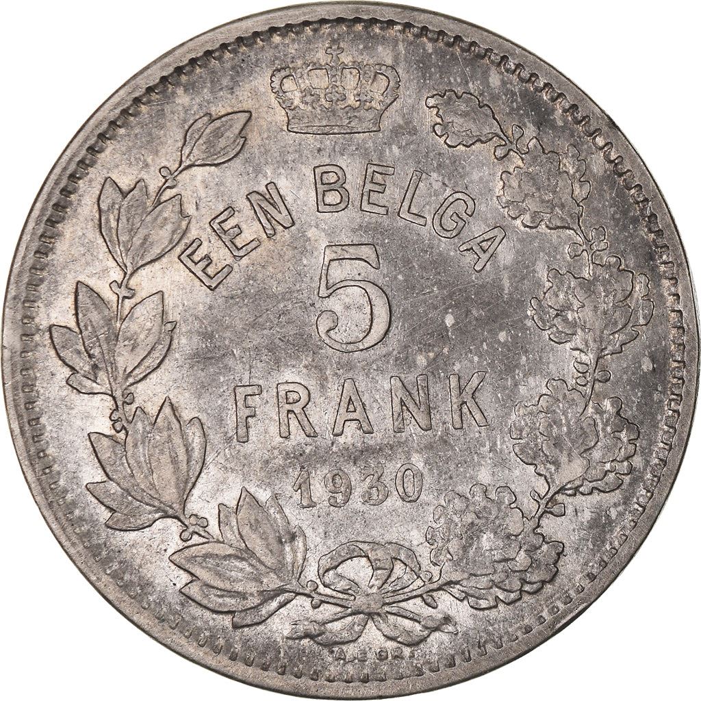 Belgian 1 Belga / 5 Francs Coin | Albert I Belgie | Star | Olive | KM98 | 1930 - 1933