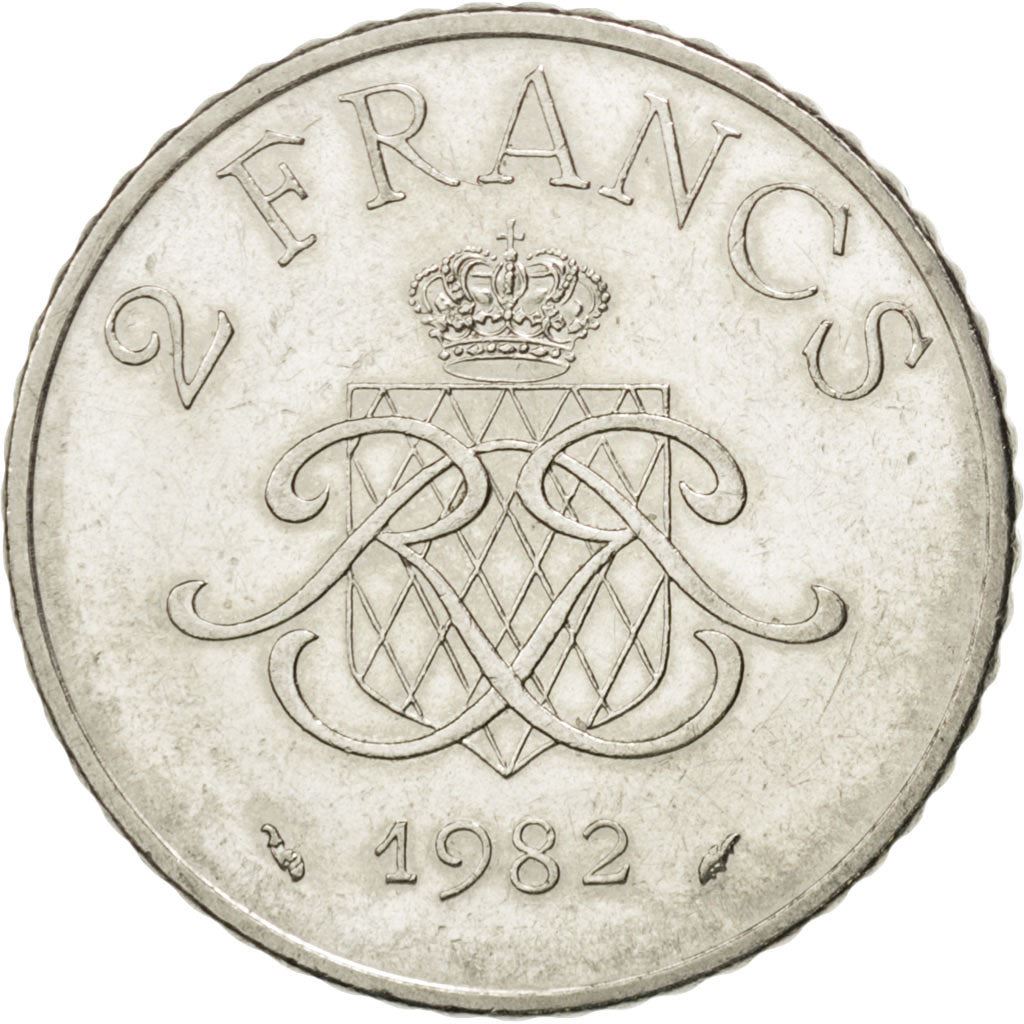 Monaco | 2 Francs Coin | Rainier III | Km:157 | 1979 - 1982