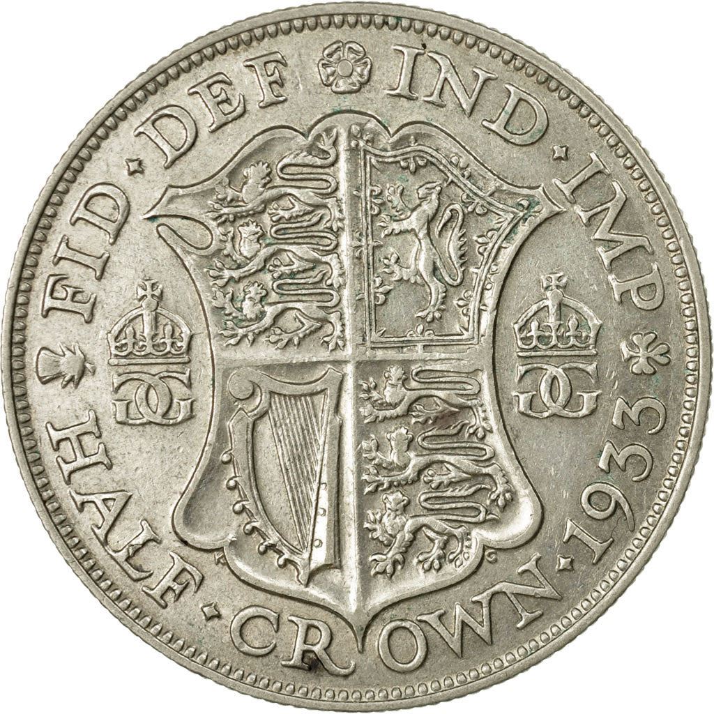 United Kingdom | 1/2 Crown Coin | George V | KM:835 | 1927 - 1936