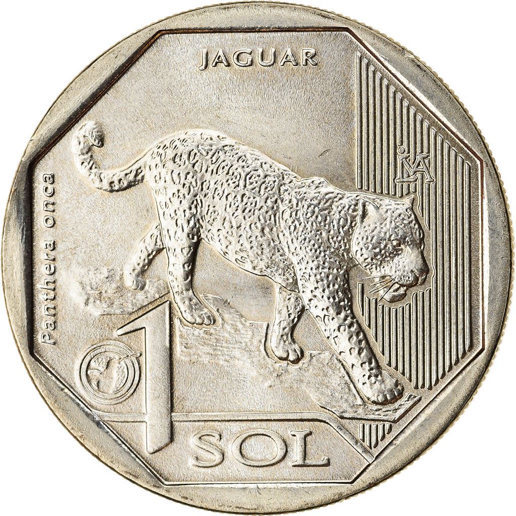 Peru | 1 Sol Coin | Jaguar | Km:411 | 2018