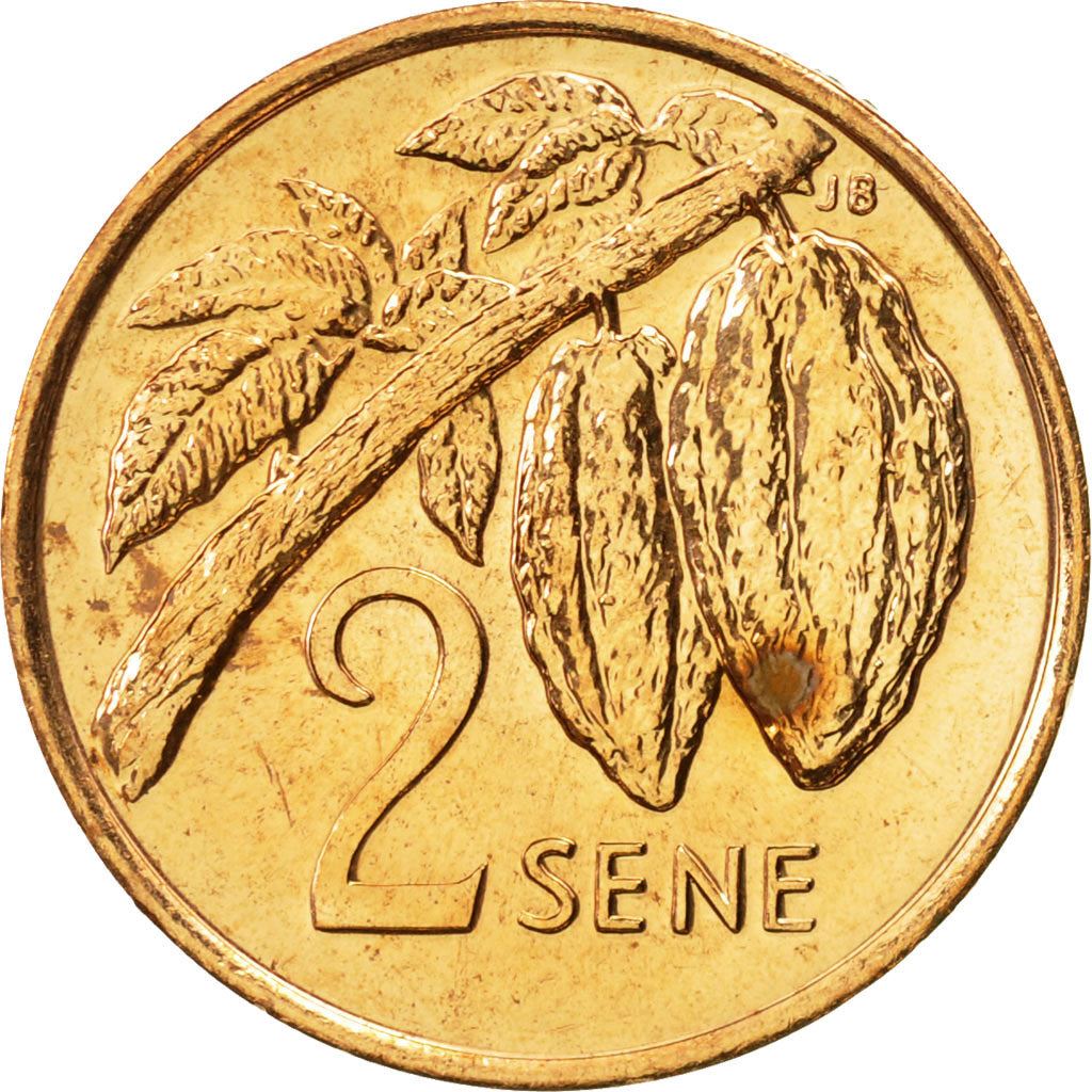 Samoa | 2 Sene Coin | Malietoa Tanumafili II | Cocoa Pods | Km:13 | 1974 - 1996