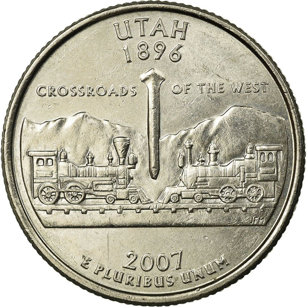 United States | 1/4 Dollar Coin | Utah | Km:400 | 2007
