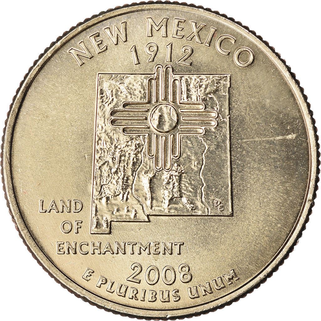 United States | 1/4 Dollar Coin | New Mexico | Km:422 | 2008