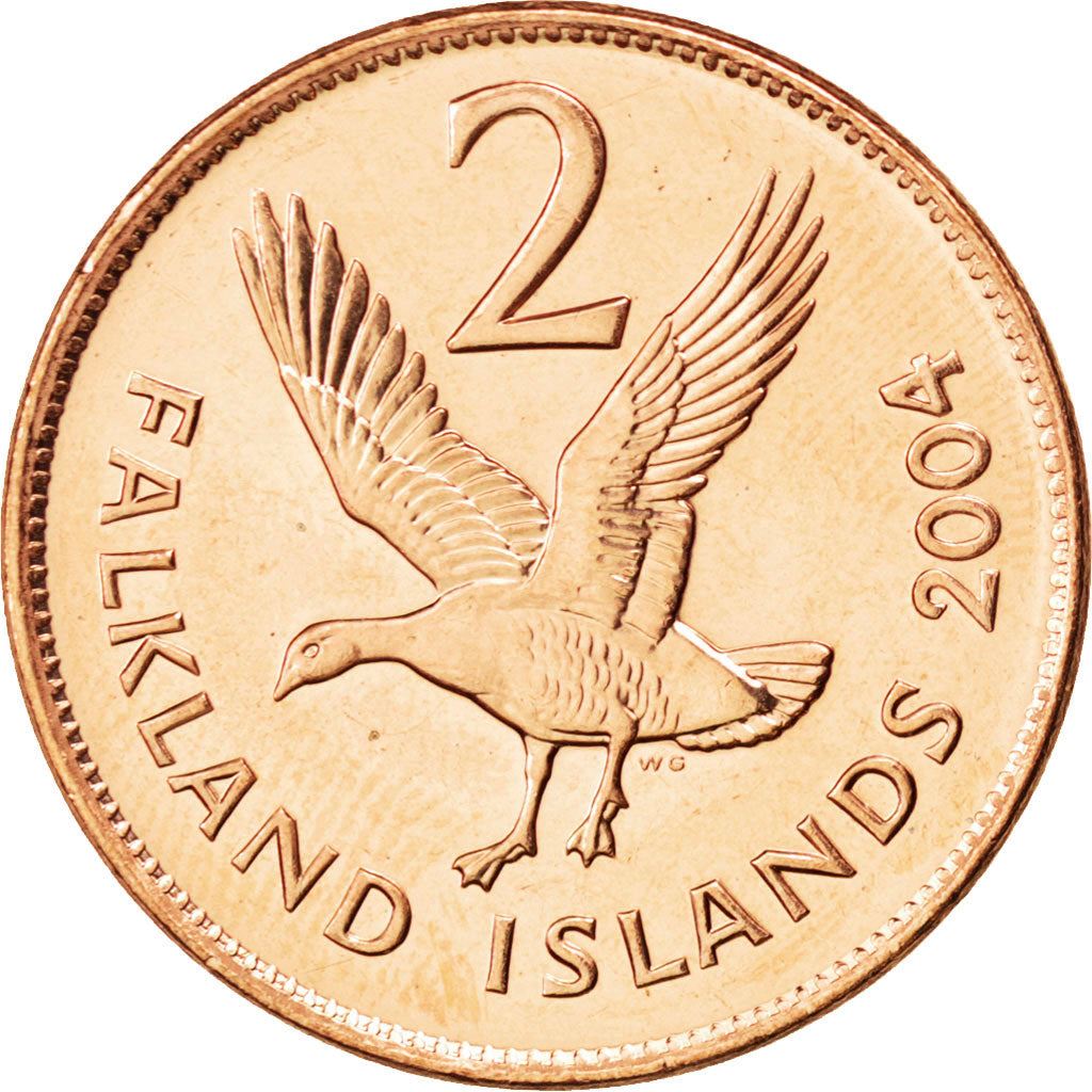 Falkland Islands | 2 Pence Coin | Magellan Goose | Km:131 | 2004 - 2011