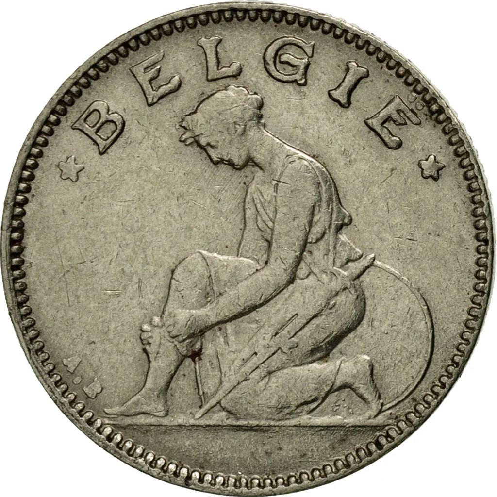 Belgian Coin 50 Centimes - Albert I België | Libertine | Caduceus | KM88 | 1923 - 1934