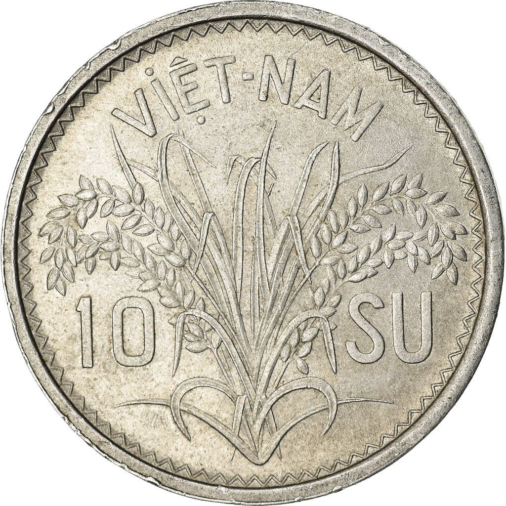 South Vietnam | 10 Su Coin | Rice plant | Km:1 | 1953