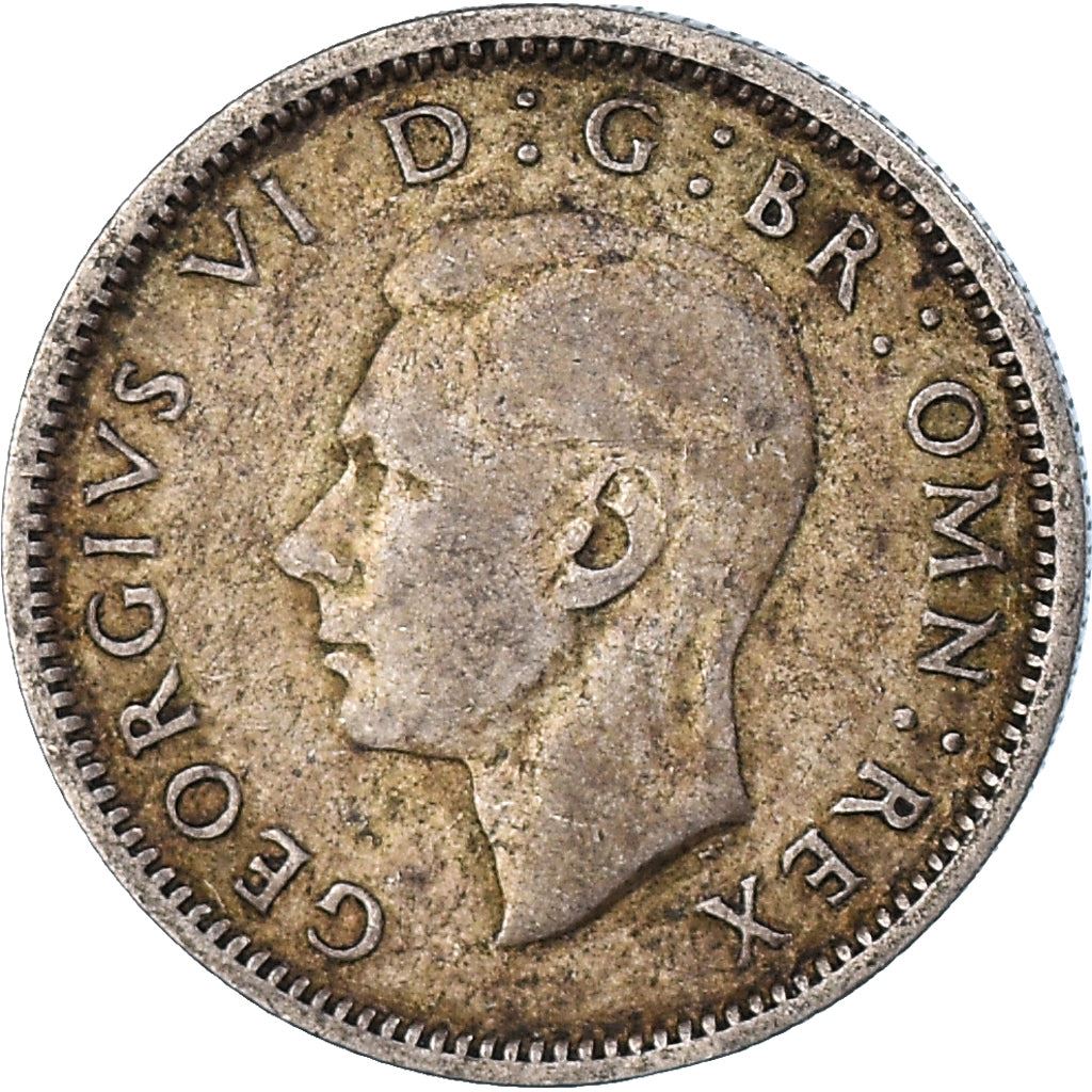 United Kingdom | 6 Pence Coin | George VI | KM:852 | 1937 - 1946