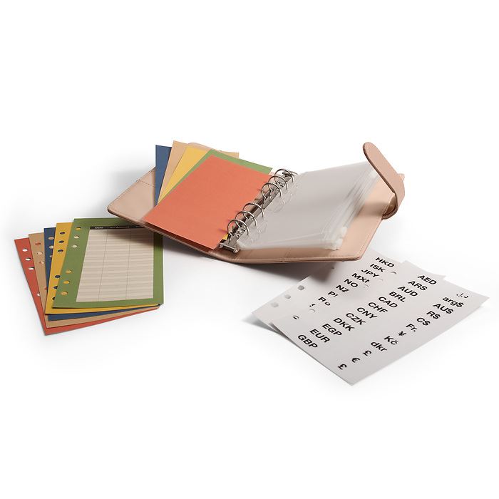 Travel Money Ring Binder | 5 Zip-Up Sheets Included | Three Colours