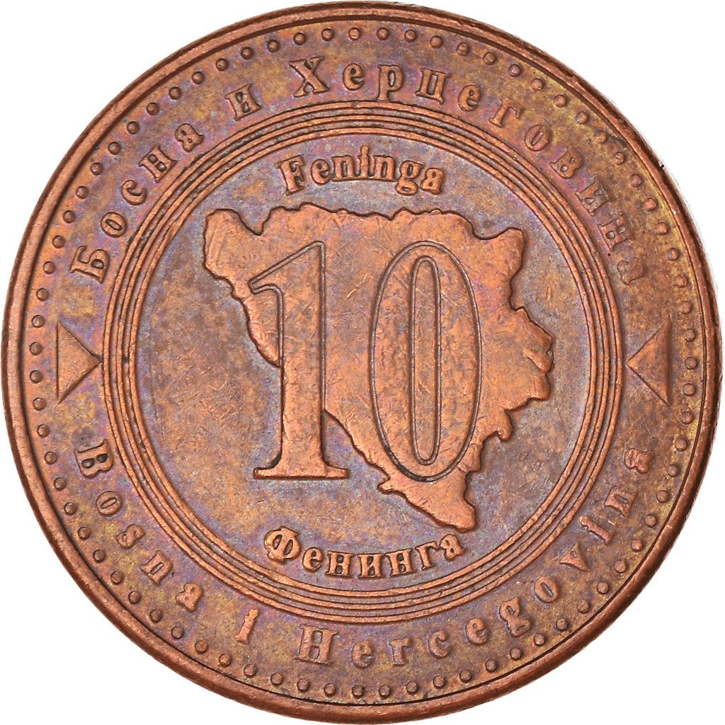 Bosnia and Herzegovina | 10 Feninga Coin | Map of Bosnia | Km:115 | 1998 - 2025