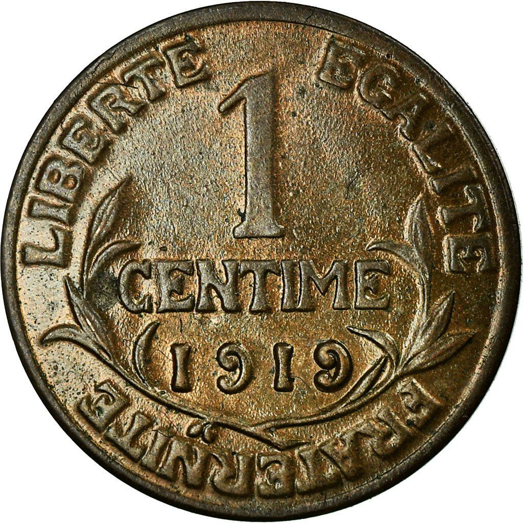 French 1 Centime Coin | Third Republic | KM840 | France | 1898 - 1920