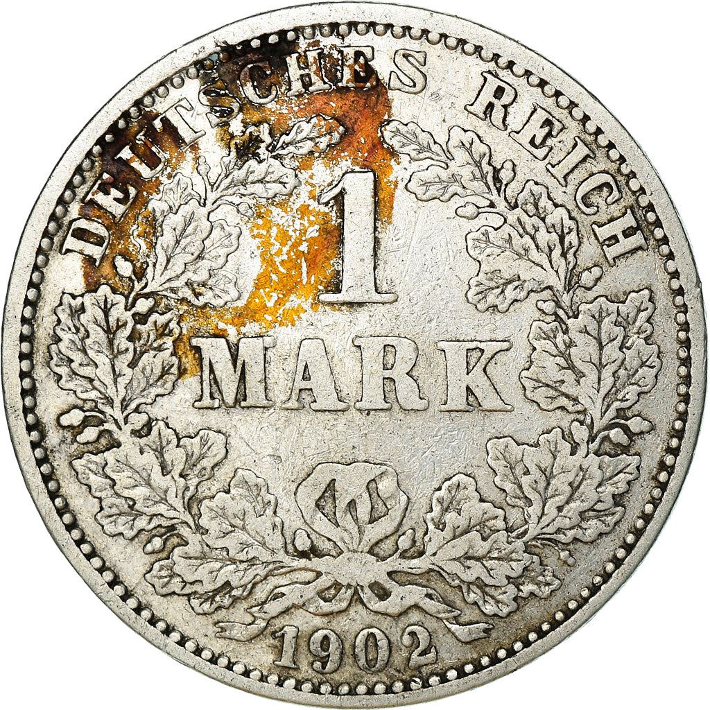 German Empire 1 Mark Coin | Deutsches Reich | Wilhelm II | Type 2 - Small Shield | KM14 | 1891 - 1916