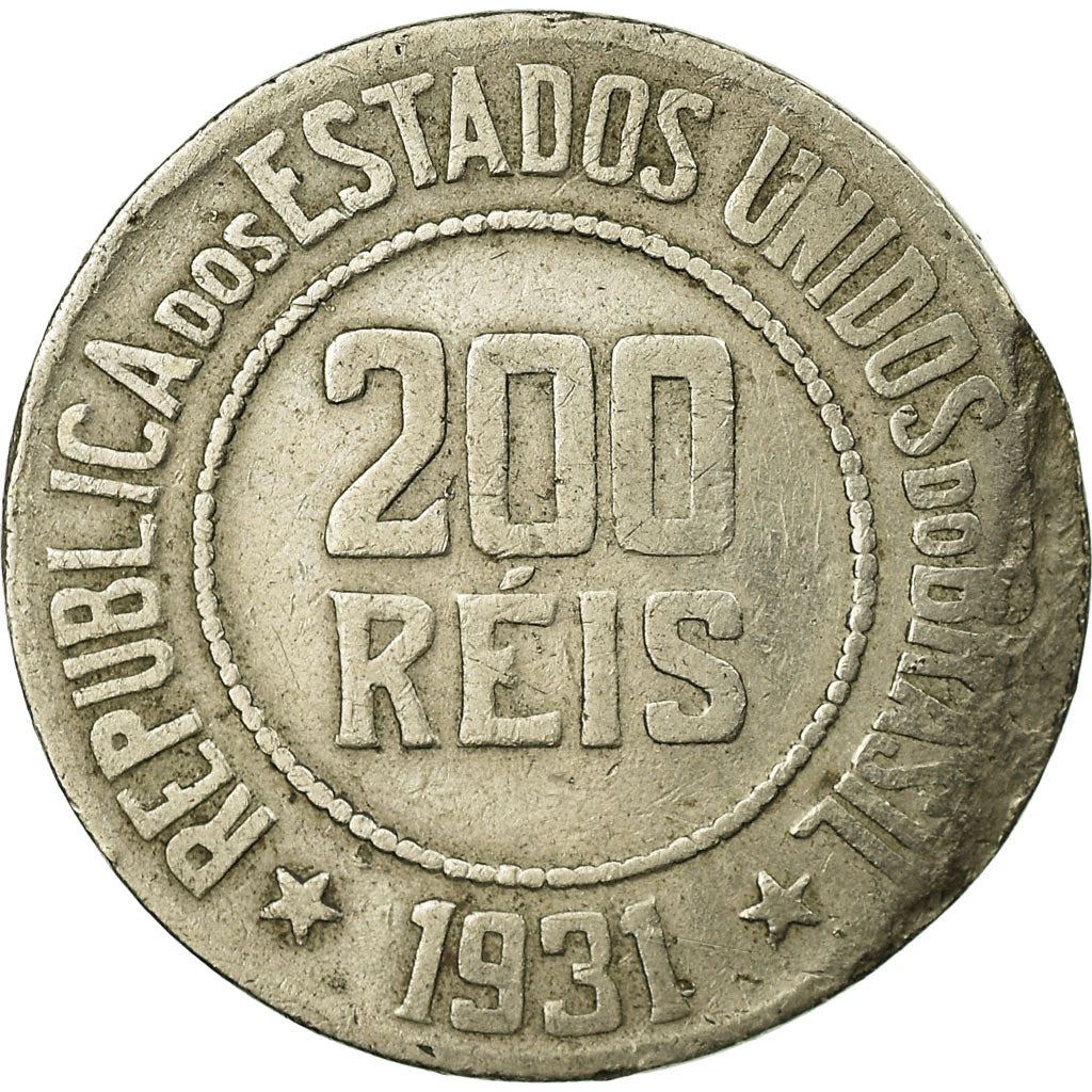 Brazil | 200 Reis Coin | Stars | Km:519 | 1918 - 1935