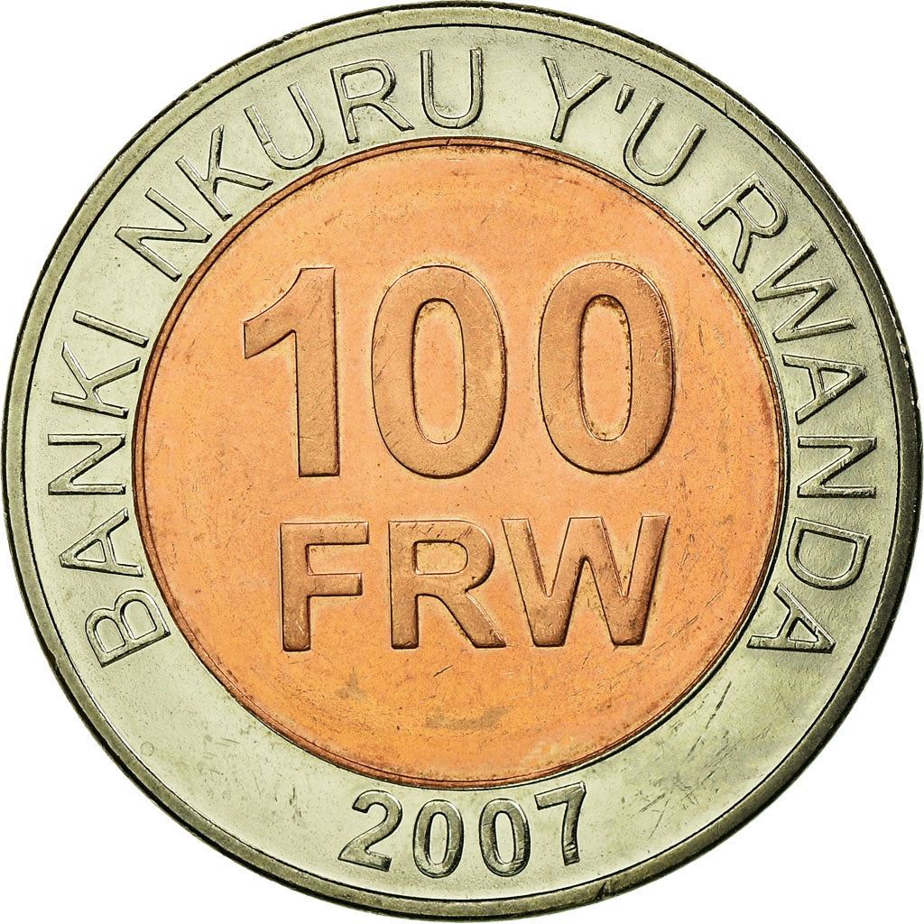 Rwanda | 100 Amafaranga Coin | Sorghum | Coffee Plant | Basket | Km:32 | 2007