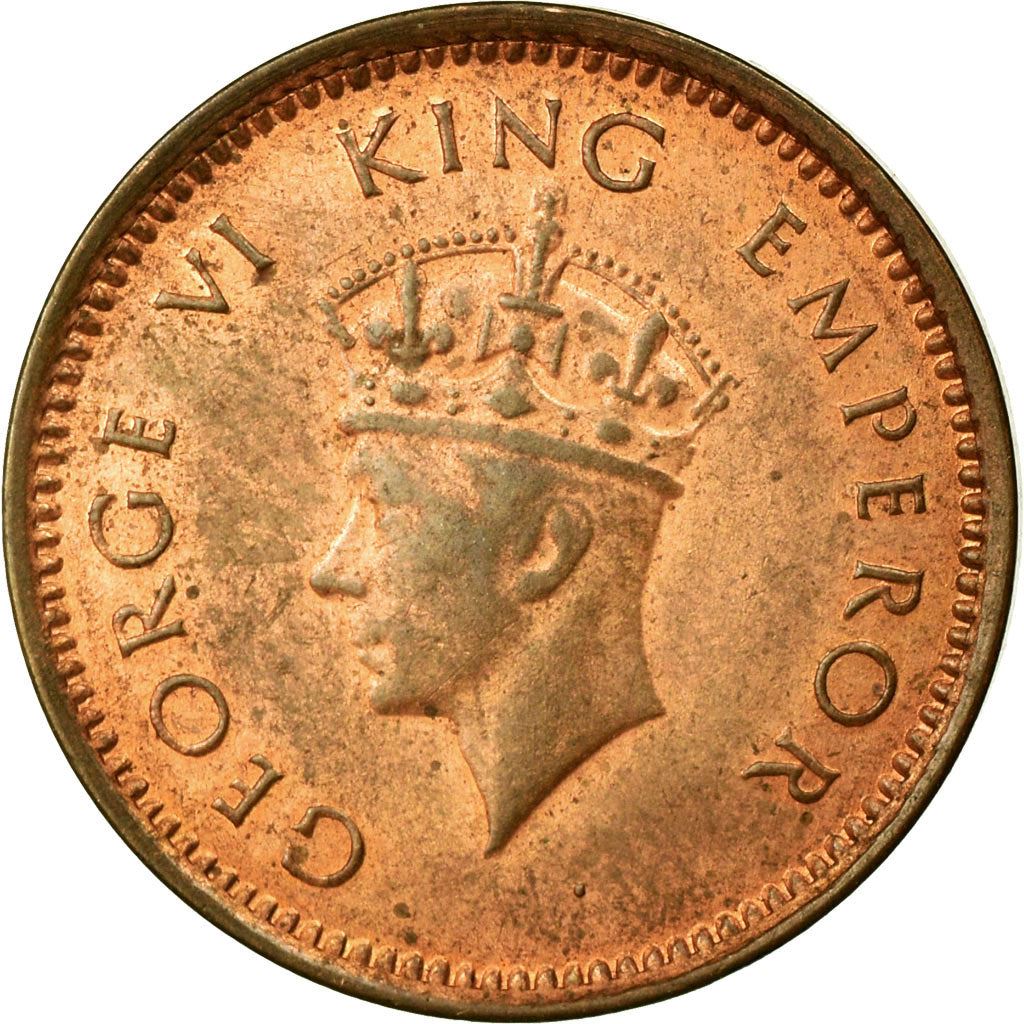 India - British | 1/2 Pice Coin | Bronze | Wreath | Royal Family | Crowns | Km:528 | 1938 - 1940