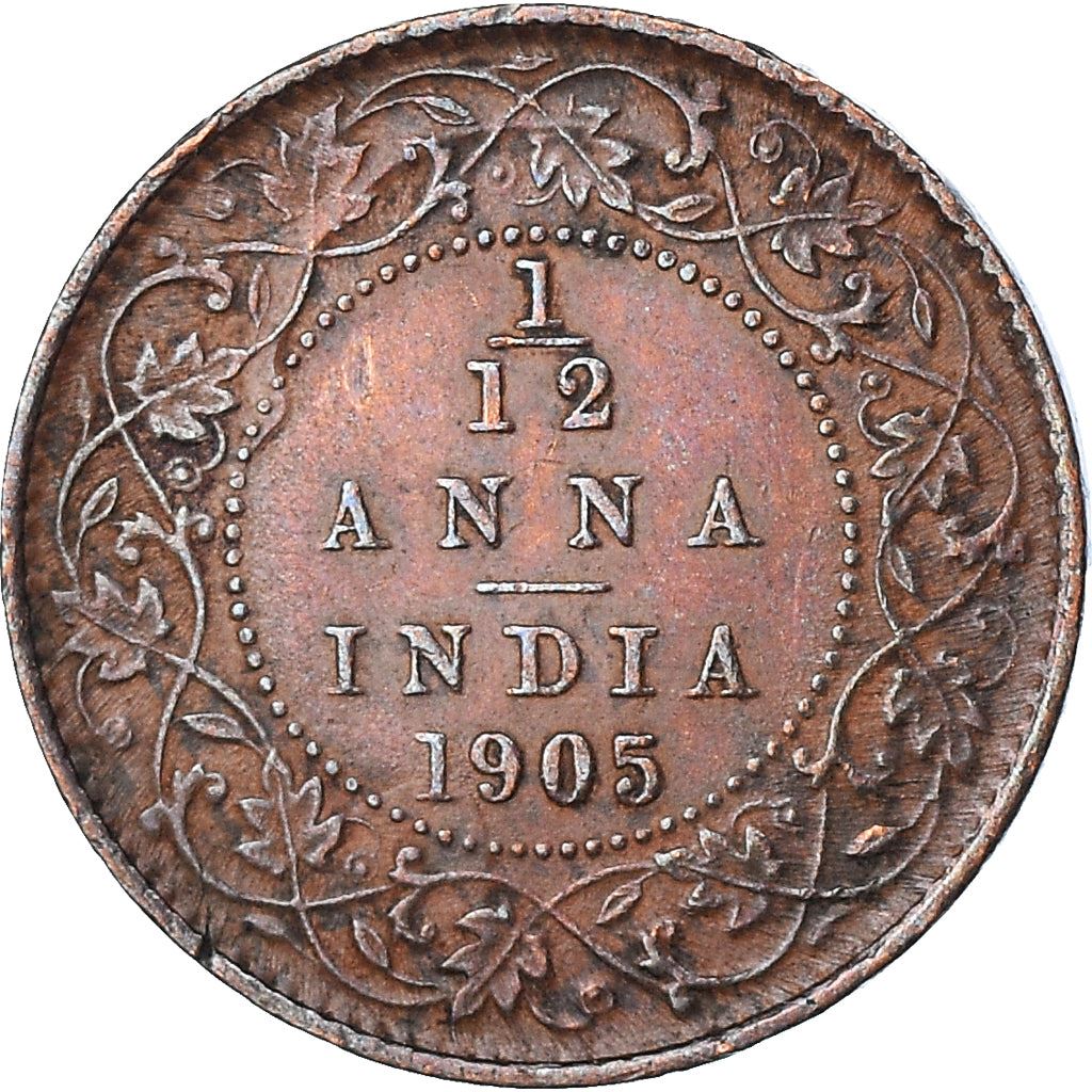 India - British | 1/12 Anna Coin | King Edward VII | Km:497 | 1903 - 1906