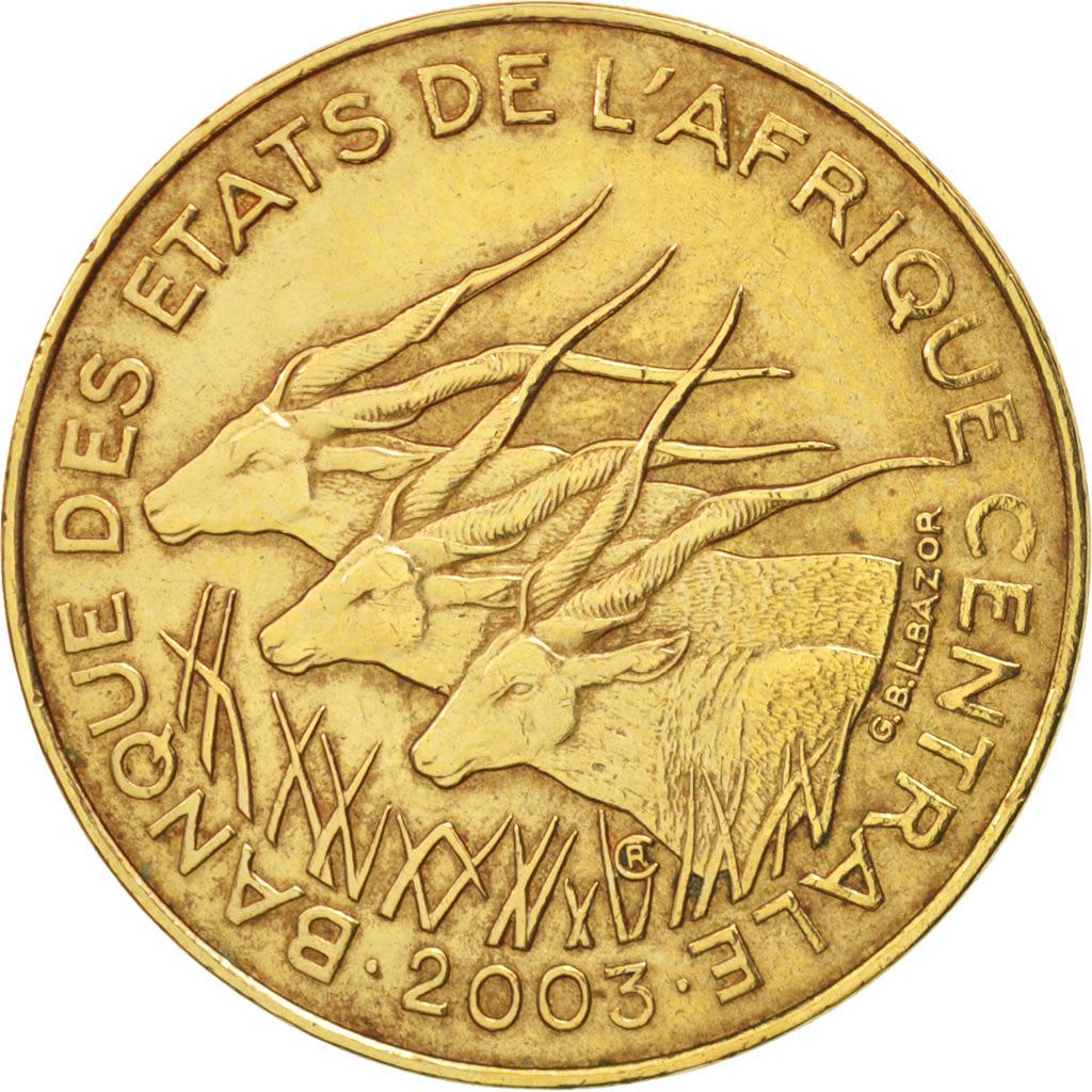 Central African States | 10 Francs Cfa Coin | Antelope | Crops | Km:9 | 1974 - 2003