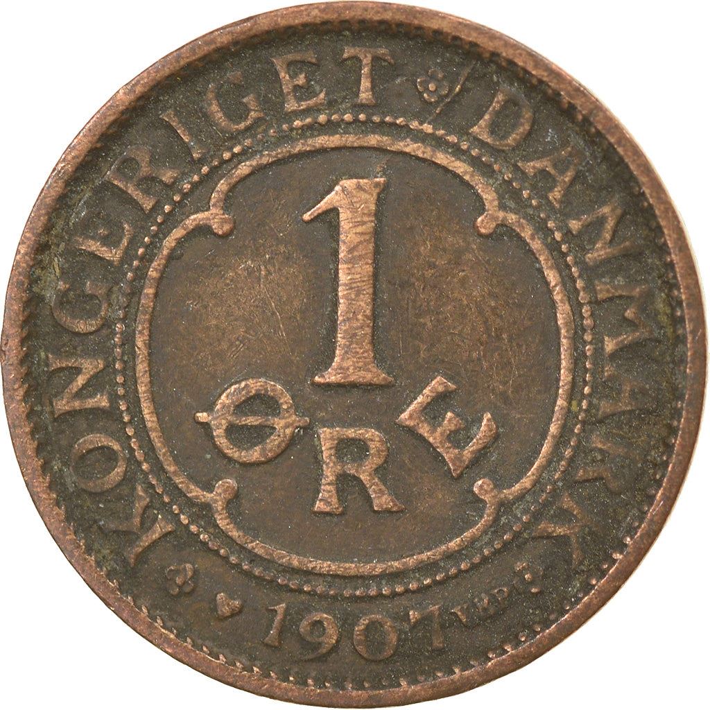 Denmark | 1 Ore Coin | Monogram | Km:804 | 1907 - 1912