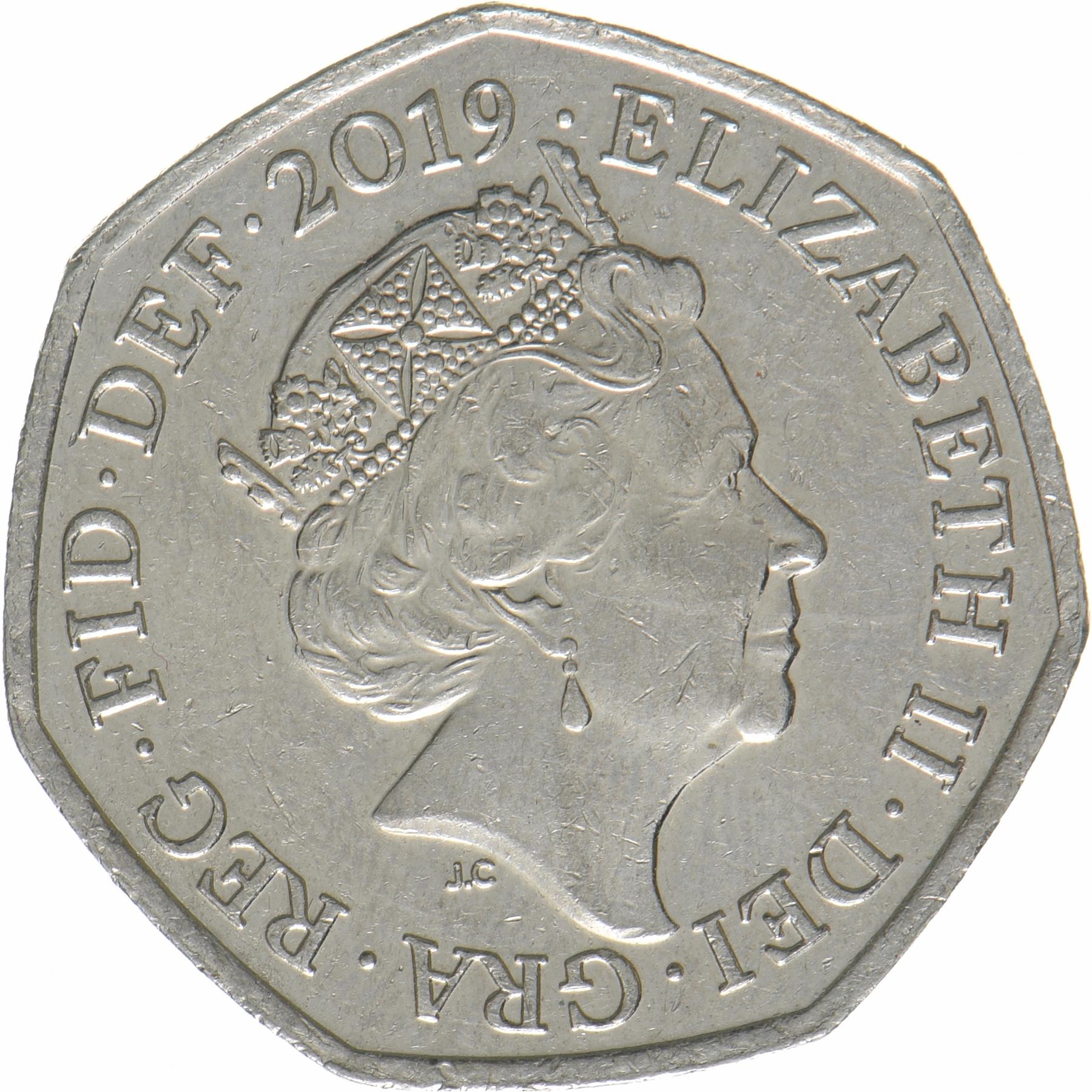 United Kingdom | 50 Pence Coin | Sherlock Holmes | KM:1717 | 2019