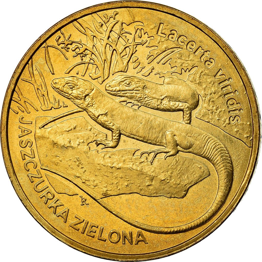 Poland | 2 Zlotys Coin | Jaszczurka zielona | Y:678 | 2009