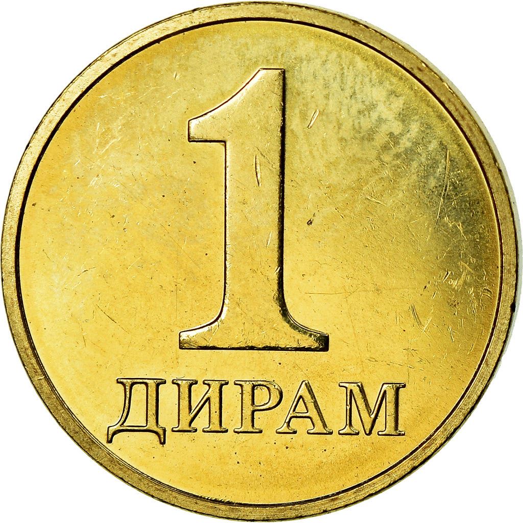 Tajikistan | 1 Diram Coin | Sunrise | Wheat | Cotton | Km:50 | 2019