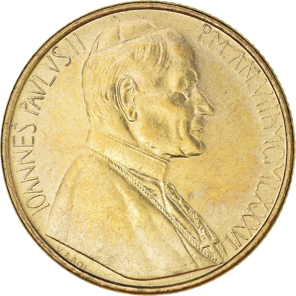 Vatican City | 200 Lire Coin | Archangel Michael | Km:196 | 1986