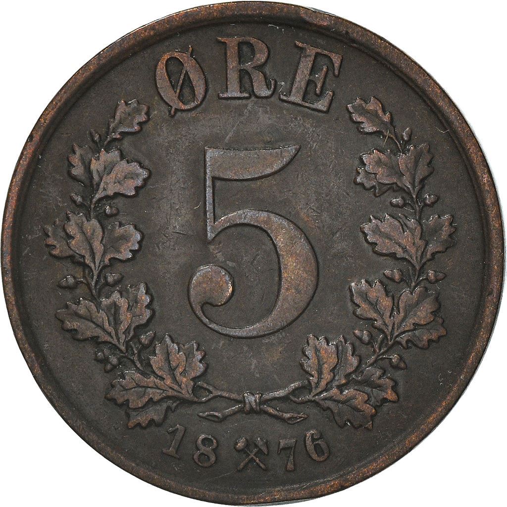 Norway 5 Ore Coin | Oscar II | KM349 | 1875 - 1902