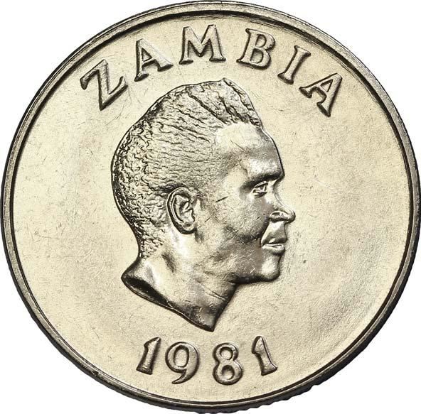 Zambia | 20 Ngwee Coin | FAO | Kenneth Kaunda | Corn Cob | KM22 | 1981