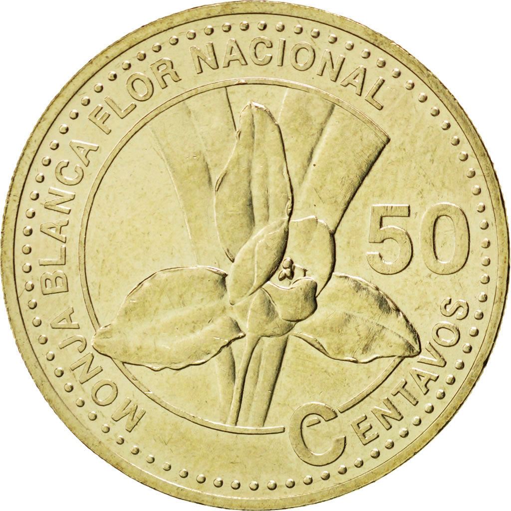 Guatemala | 50 Centavos Munt | Orchidee | Km:283 | 1998 - 2007