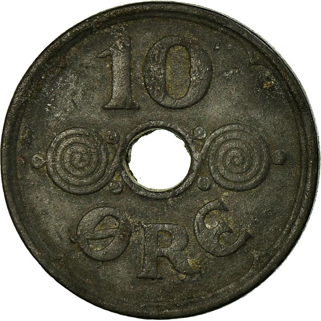 Denmark | 10 Ore Coin | Monogram | Km:822.2A | 1941 - 1945