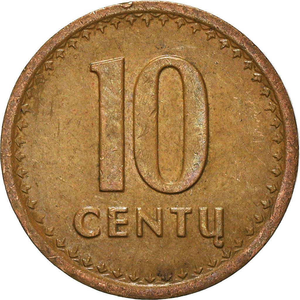 Lithuania | 10 Centų Coin | Bronze | Horse or equine | KM:88 | 1991