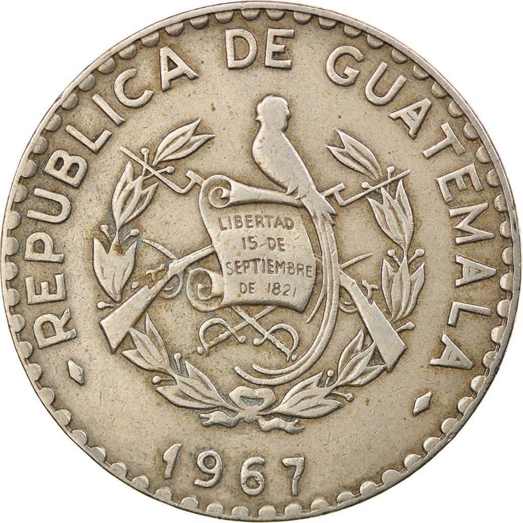 Guatemala | 25 Centavos Coin | Native bust | Km:269 | 1967 - 1970