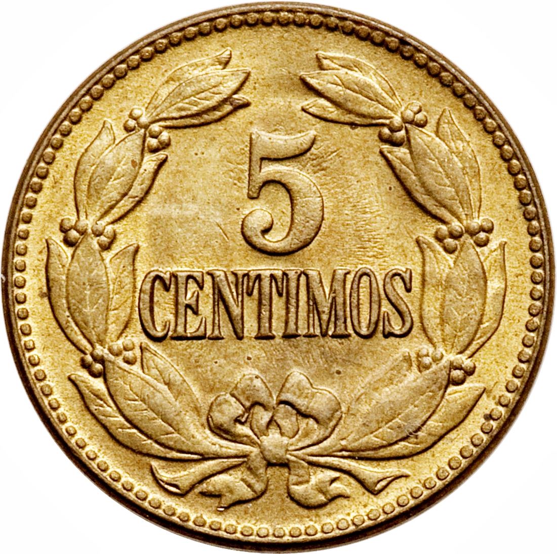Venezuela | 5 Centimos Coin | Palomo Horse | Wreath | KM29 | 1944