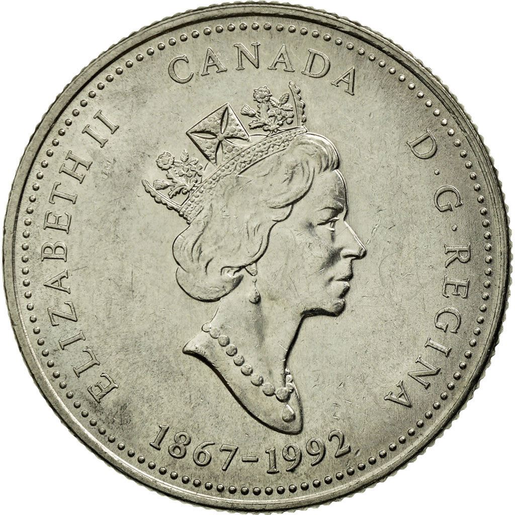 Canada | 25 Cents Coin | Yukon | Nickel | KM:220 | 1992