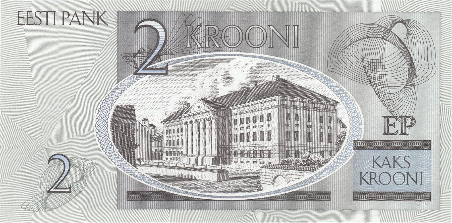Estonia | 2 Krooni Banknote | 2006 - 2007 | Karl Ernst von Baer | Tartu University