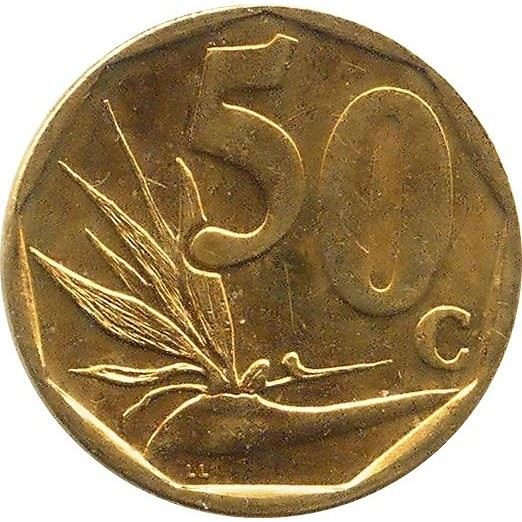 South Africa | 50 Cents Coin | Flowers | Bird of Paradise | Uc:16 | 2015