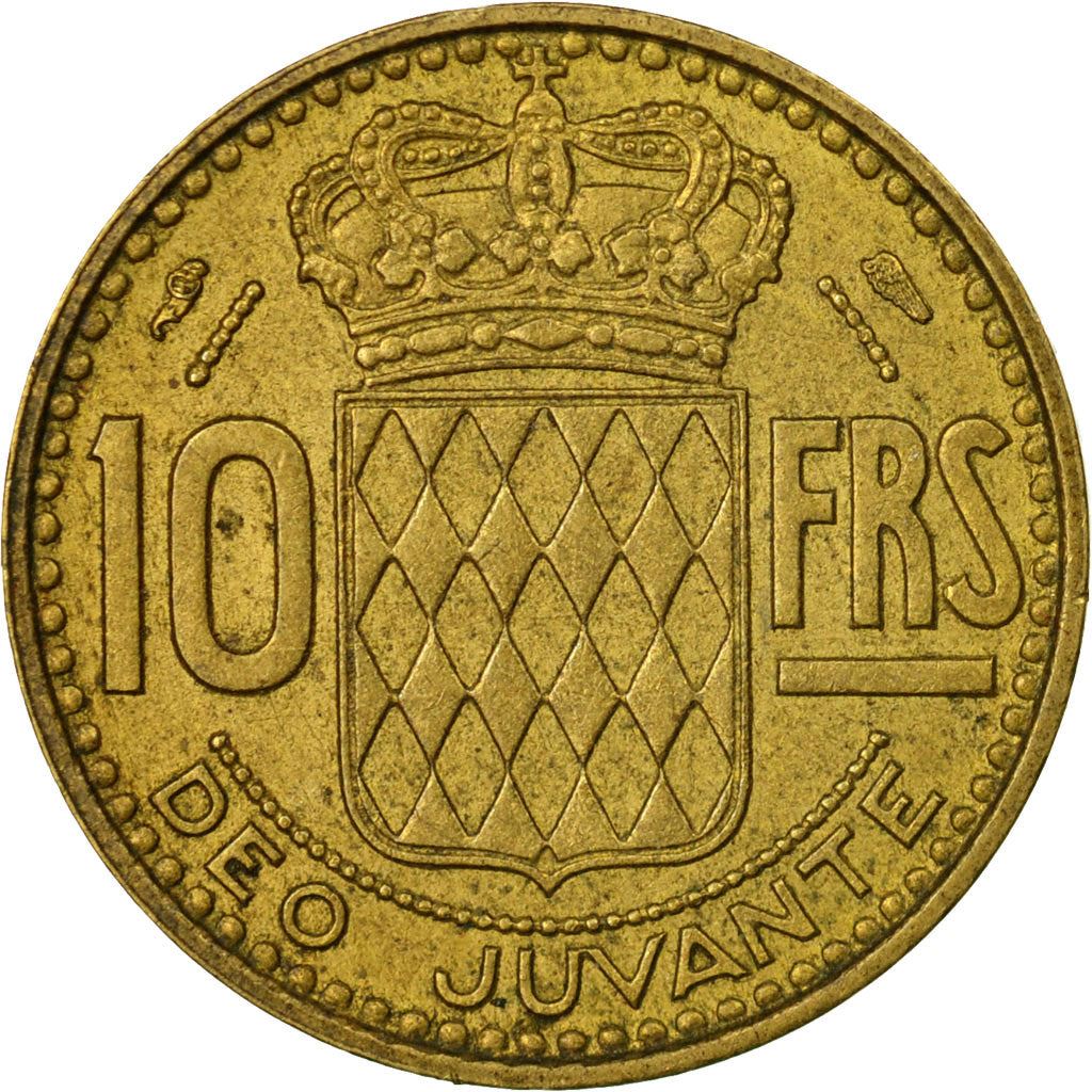 Monaco | 10 Francs Coin | Rainier III | Km:130 | 1950 - 1951