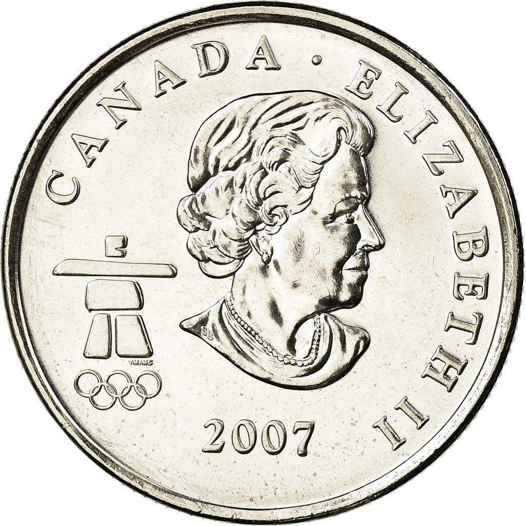 Canadá | Moneda de 25 centavos | Acero niquelado | Hockey sobre hielo | KM:683 | 2007
