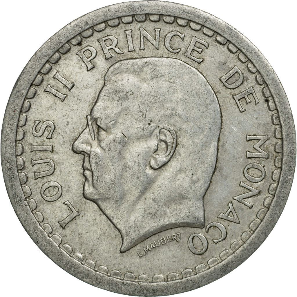 Monaco | 2 Francs Coin | Louis II | Km:121 | 1943