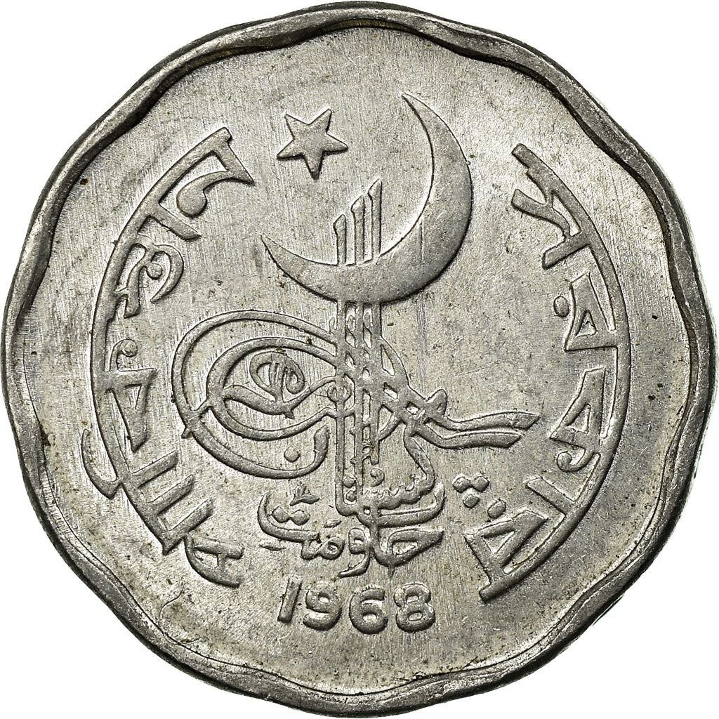 Pakistan | 2 Paisa Coin | Crescent Moon | Km:28 | 1966 - 1968