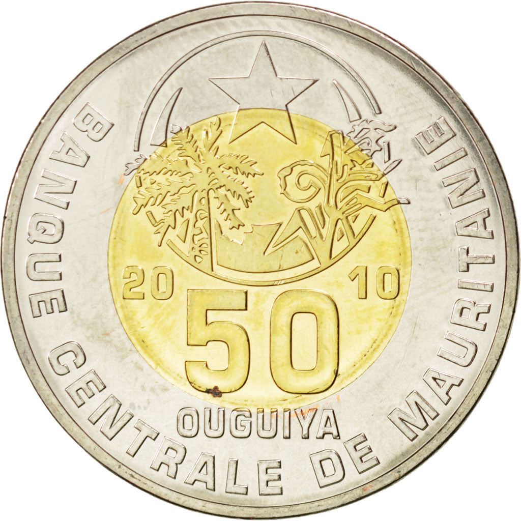 Mauritania | 50 Ouguiya Coin | Coat of Arms | Km:9 | 2010 - 2014