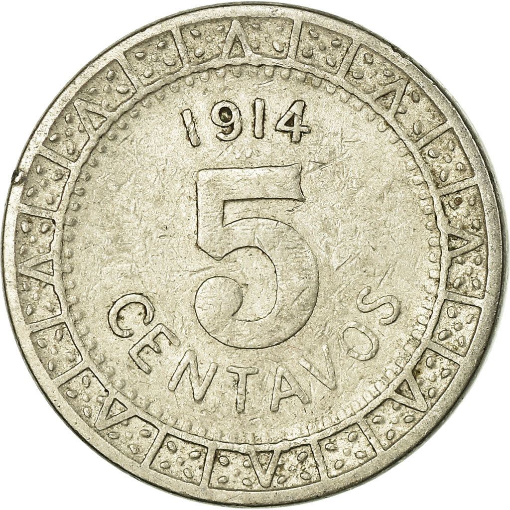 Mexico | 5 Centavos Coin | Nickel | Coat of Arms | Km:421 | 1905 - 1914
