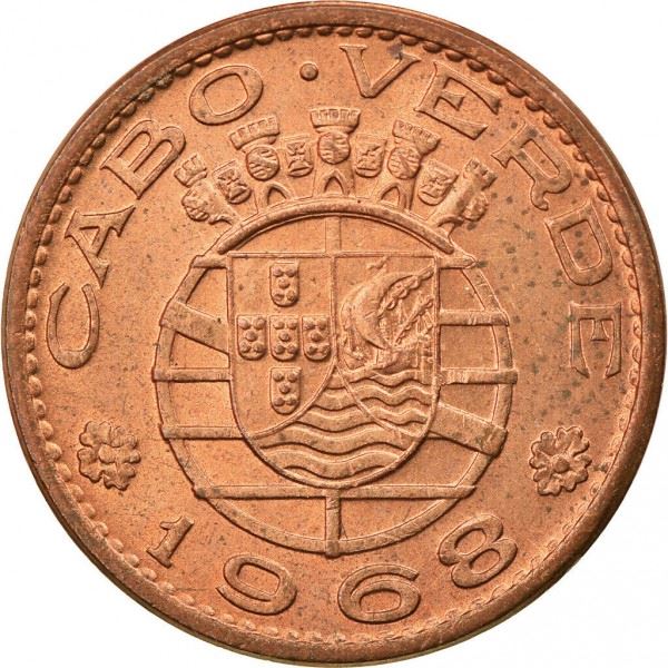 Cape Verde 50 Centavos Coin | KM11 | 1968