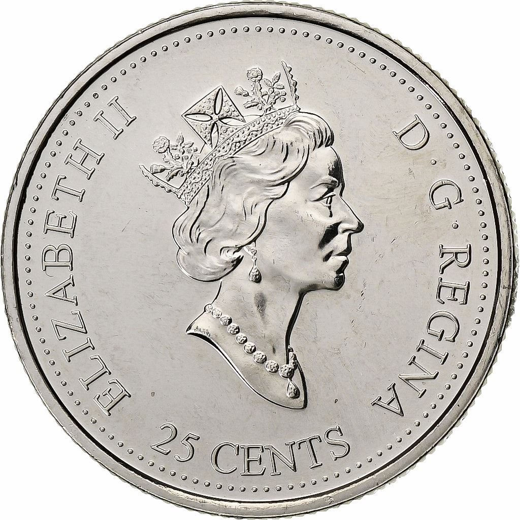 Canada | 25 Cents Coin | Les Voyageurs | Nickel | KM:346 | 1999