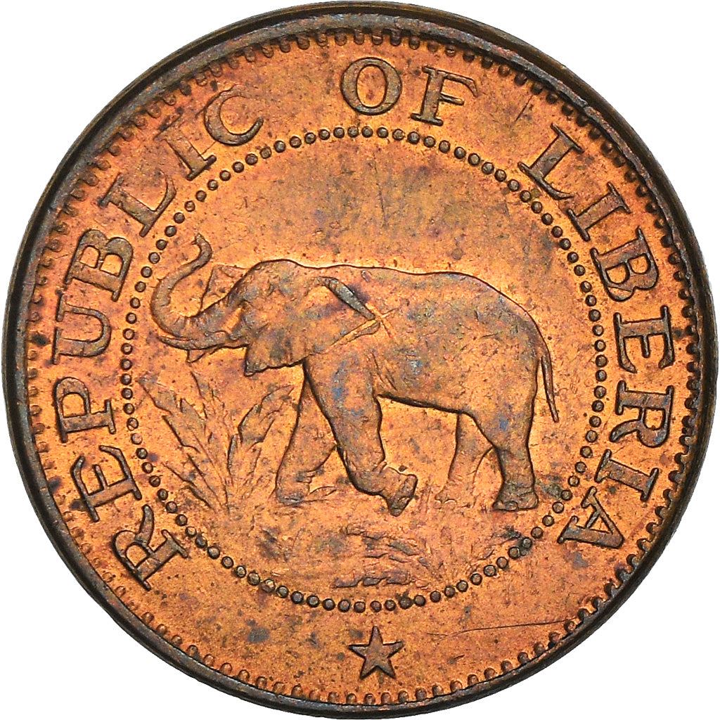 Liberia | 1 Cent Coin | Elephant | Km:13 | 1960 - 1990